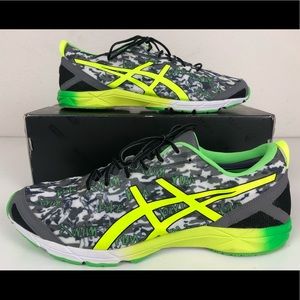 Asics Gel Hyper Tri Gray Neon Green-Yellow Running